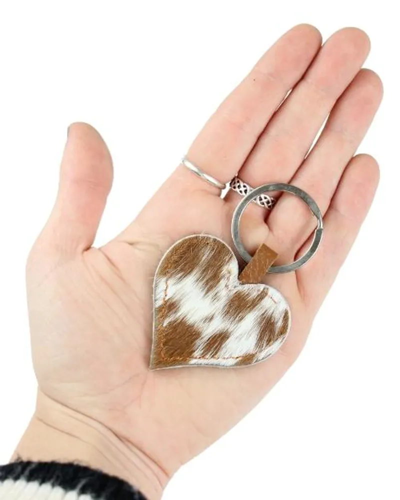 Bethany Rae Heart Keyring - Tan-2